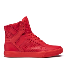 Supra SKYTOP Høye Sneakers Dame Rød | NO-29025